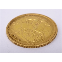 King Edward VII 1906 gold half sovereign  