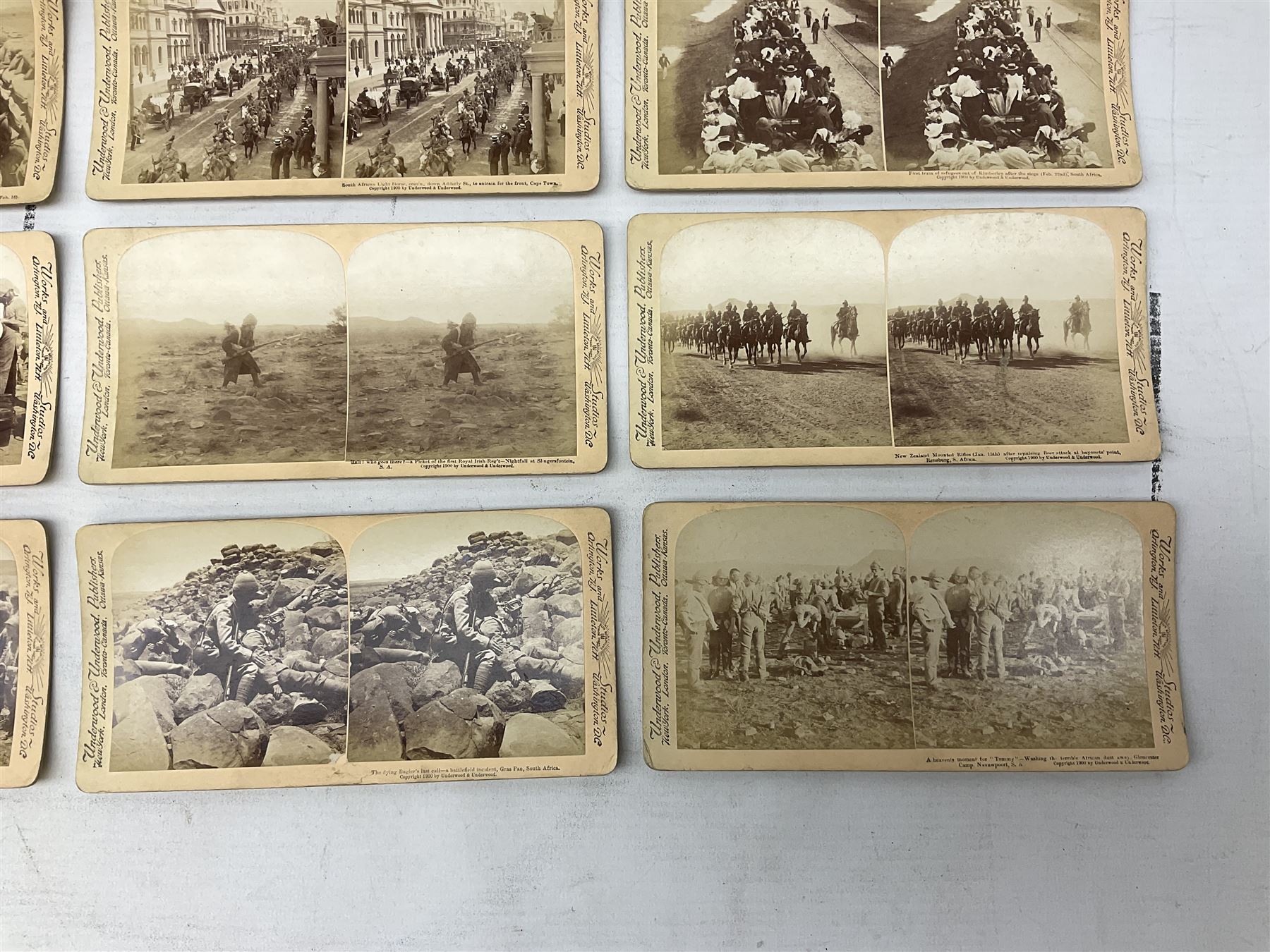 Approx. 20 stereoview cards of Boer War interest by Underwood & Underwood