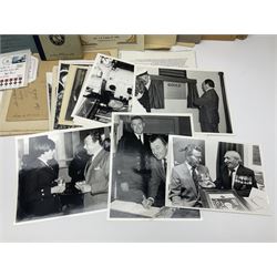 WW2 submarine interest - archive of ephemera and photographs relating to submariner Petty Officer (later Lieutenant) Thomas William Gould V.C. of HMSub Thrasher; predominantly post-war with later copies of contemporary photographs and documents including Certificate of Service in slip-case, War Patrol Reports, First Day Covers, press cuttings, 'For Valour' film script, business cards etc.
Auctioneer's Note: An extract from Gould's VC award citation reads 