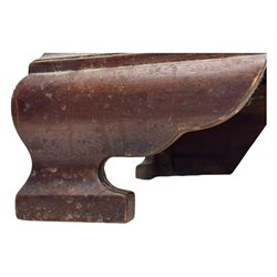 Georgian design mahogany chest, fitted with six drawers, on ogee bracket feet