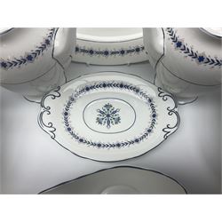 Coalport Lucerne coffee and dinner service for eight, to include dinner plates, side plates, dessert plates, coffee cans and saucers, milk jug, sucrier, two coffee pots, etc (50)