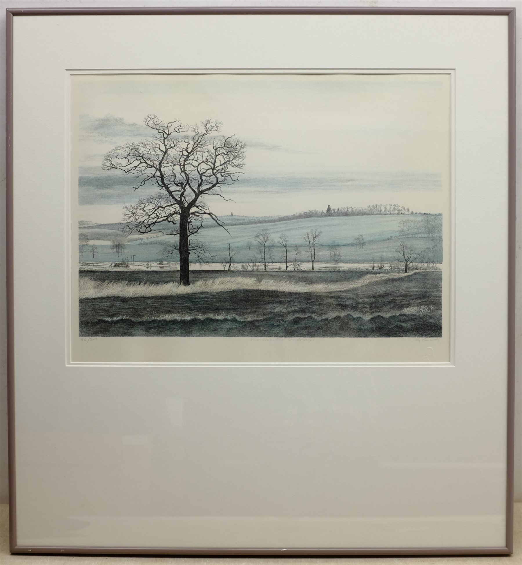 George Guest (British 1935-): 'Monumental Landscape', limited edition lithograph pub. Christie's Contemporary Art signed, titled and numbered 96/200 in pencil with blindstamp 37cm x 48cm