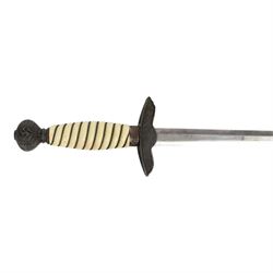 German Third Reich Luftwaffe 2nd type dress dagger with double edged blade and celluloid grip, L43cm