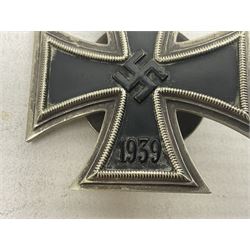 German Iron Cross 1st Class with screw back bearing maker's mark for Friedrich Orth Wien Austria, marked L/44