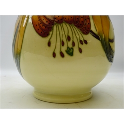  Moorcroft Anna Lily pattern baluster vase designed by Nicola Slaney, dated 1998, H26cm   