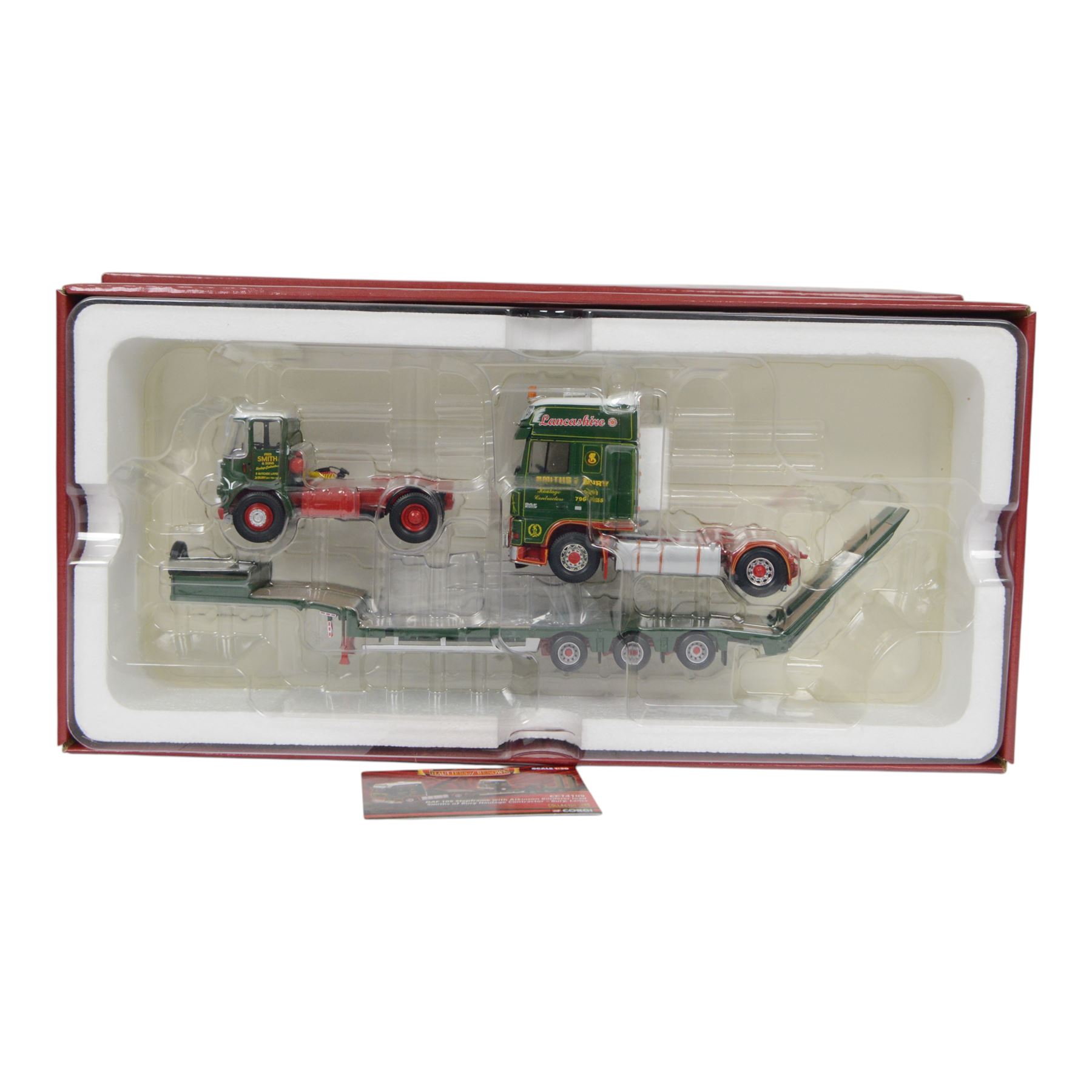 Limited Edition Corgi Hauliers of Renown 1:50 scale diecast model CC14109 DAF 105 Stepframe with Atkinson Borderer Load Smiths of Bury Haulage Contractor, boxed