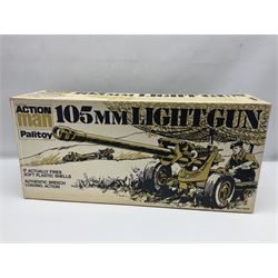 Palitoy Action Man - Trailer with drop down tailboard and easy to assemble canopy; and 105mm Light Gun; both boxed (2)