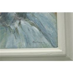 Pat Maclaurin (British 1933-2022): 'A Helping Hand', oil on canvas board signed, titled verso 23.5cm x 26cm