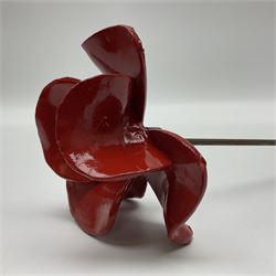 Paul Cummins (b 1977) ceramic poppy from the poppy art installation 'Blood Swept Lands and Seas of Red' at the tower of London with certification of authenticity