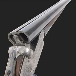 Holland and Holland 12 bore single trigger sidelock ejector, side by side double barrel shotgun with 76cm (30