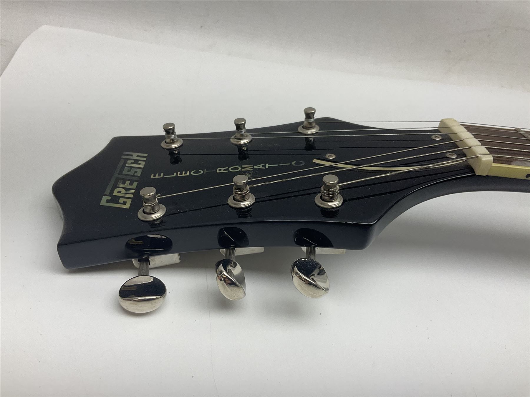 Gretsch Electromatic semi-acoustic guitar model G5129 in black and red with Bigsby tremolo, serial no.KS05063904; L105cm; in fitted hard carrying case