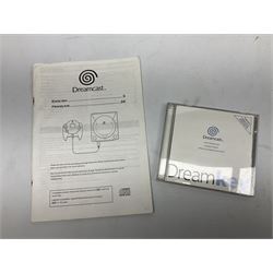 Dreamcast console, one controller, original instruction booklet with magazine and four games, ‘Aerowings’, ‘Buggy Heat’, ‘ Racing Simulation Monaco Grand Prix’ and ‘Who Wants to be a Millionaire’, all in original cases with instruction booklets 