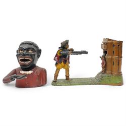 American painted cast iron money bank 'William Tell', the base marked 'Patented June 1896'...
