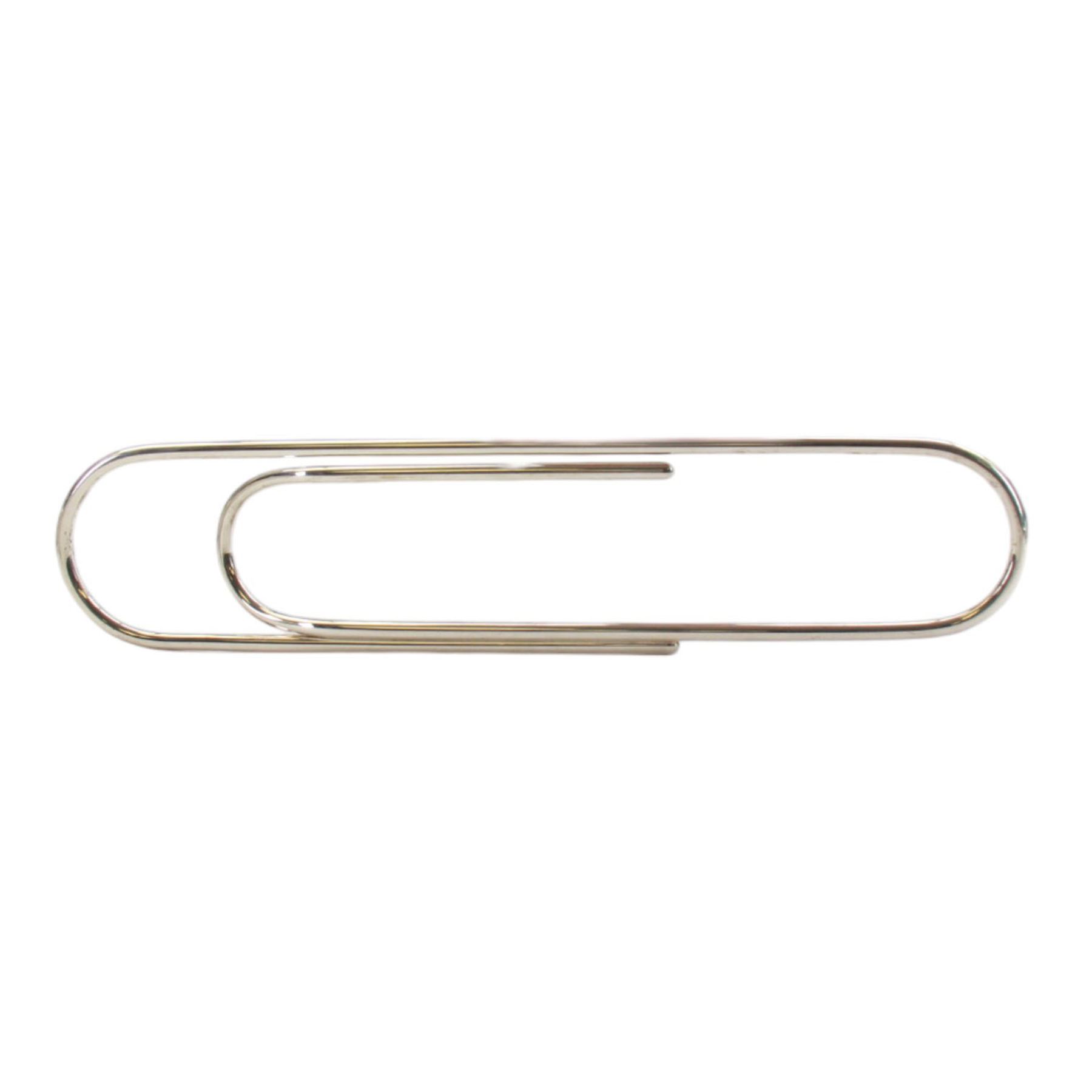 Very large modern silver novelty model of a paperclip, hallmarked London 2004, makers mark Wi, also stamped 925, L48.5cm W11cm