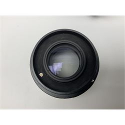 Pentacon '300mm f4.0 telephoto' lens serial no.8602124, together with '180mm f2.8 Sonnar Telephoto' lens serial no.9376993 and Panagor auto tele converter