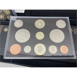 Five The Royal Mint United Kingdom proof coin sets, dated 2006, 2007, 2008, 2010 and 2011, all cased with certificates