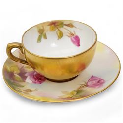 Royal Crown Derby 1128 miniature tea set, Derby Posies miniature tea set, a teacup and saucer, a twin handled mug and Royal Worcester miniature teacup and saucer 