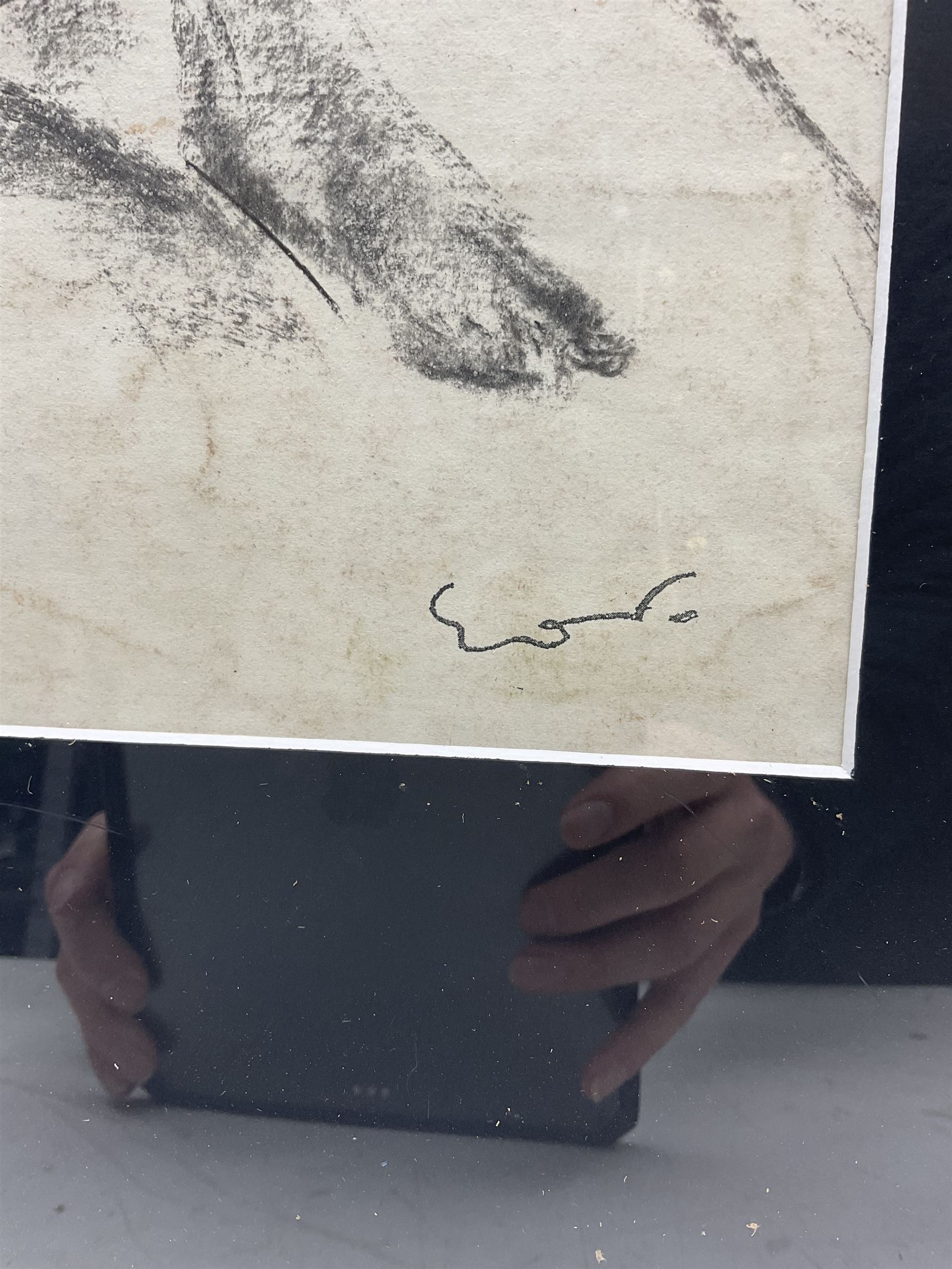 Emile Othon Friesz (French 1879-1949): Seated Female Nude, charcoal signed with the artist's stamp 53cm x 39cm