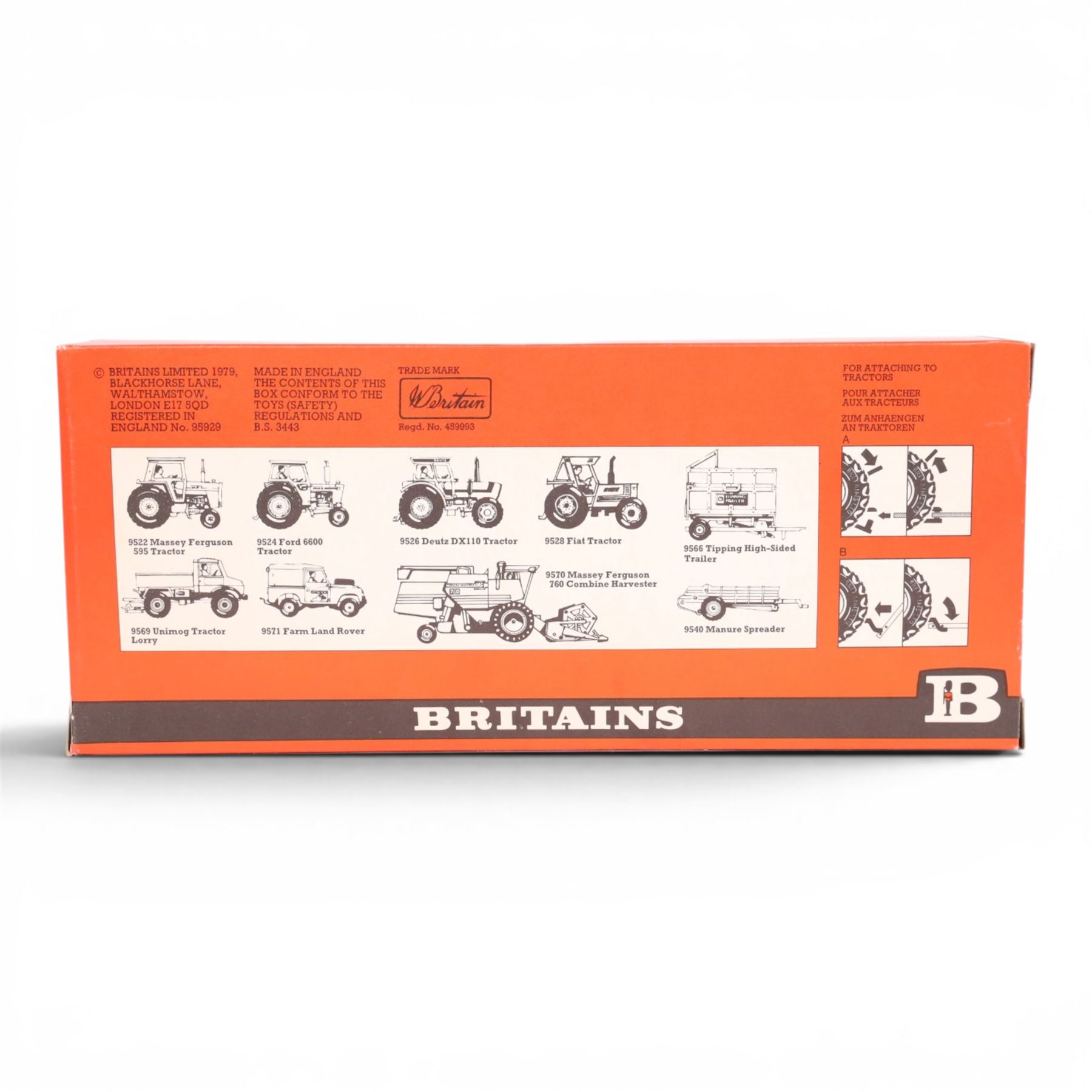 Britains Deutz & Manure Spreader no. 9596, boxed