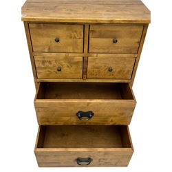 Laura Ashely Home - 'Garrett' pedestal chest, fitted with four small and four large drawers