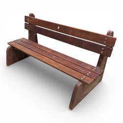 Children's wooden garden bench