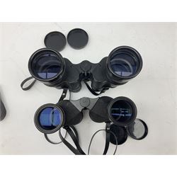 Six cased pairs of Pentax binoculars, comprising 10x50 Field, no. 604, Asahi 7x50, Asahi 10x50, Asahi 8x40, Asahi 16x50,  Asahi 10x50 No. 62611