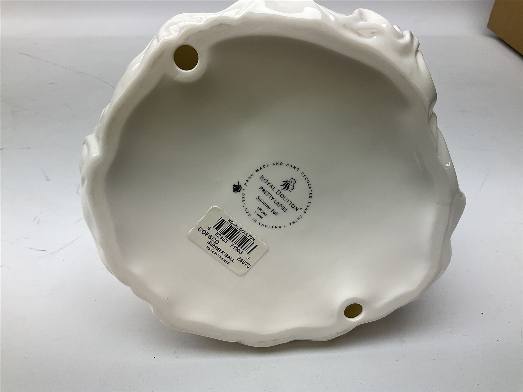 Five Royal Doulton figures from the Pretty Ladies collection, comprising Spring Ball HN5467, Autumn Ball 5465, Summer Ball HN5464, Summer HN5322 and Spring HN5321