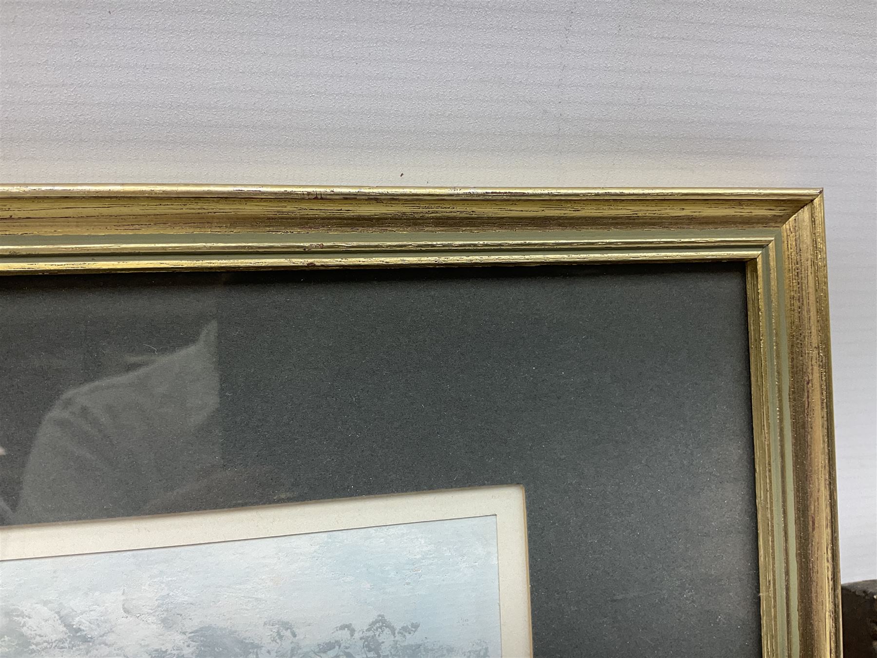 John Bullock (British 20th Century) 'North Yorkshire Beach', Gouache signed title verso, together with 19th Century colour print (2)