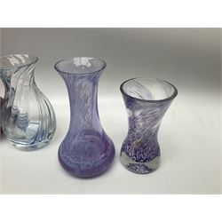 Collection of Caithness glass vases and dishes, to include mottled and swirl designs,  largest 20cm (23)