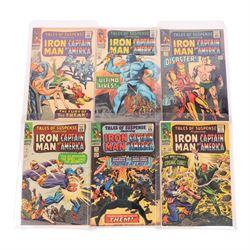 Sixty-two Marvel Silver Age 'Tales of Suspense' comic books, featuring Iron Man and Captain America