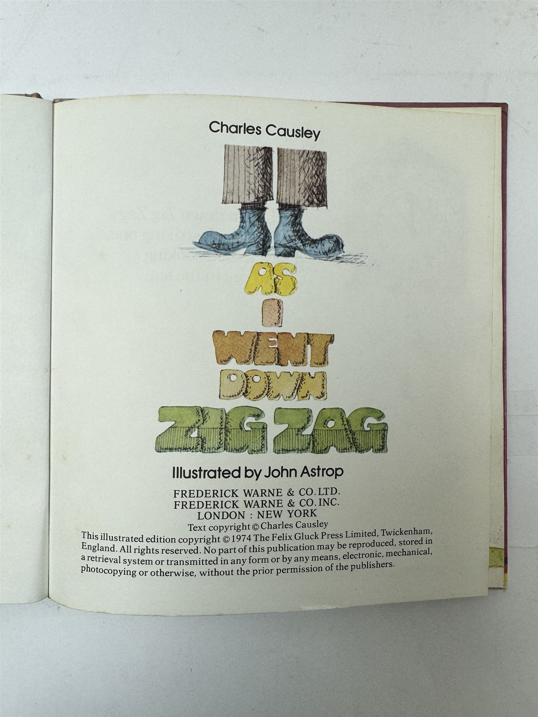 Ted Hughes, The Iron Man, singed with presentation inscription, together with Charles Causley, As I went Down Zig Zag, signed with presentation inscription (2)
