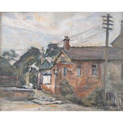 Florence Adelina Hess (Staithes Group 1891-1974): View of a Town and Portrait of a Lady - Believed to be a Self Portrait, two oils on panel unsigned, 22cm x 27cm and 21cm x 27cm (2) 
Provenance: from the collection of Doris Bilbrough (née Sykes), cook to the Hess household in the 1930s, thence by descent through the family.