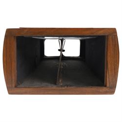 Victorian walnut stereoscope and a collection of slides, including travel, street scenes and landmarks