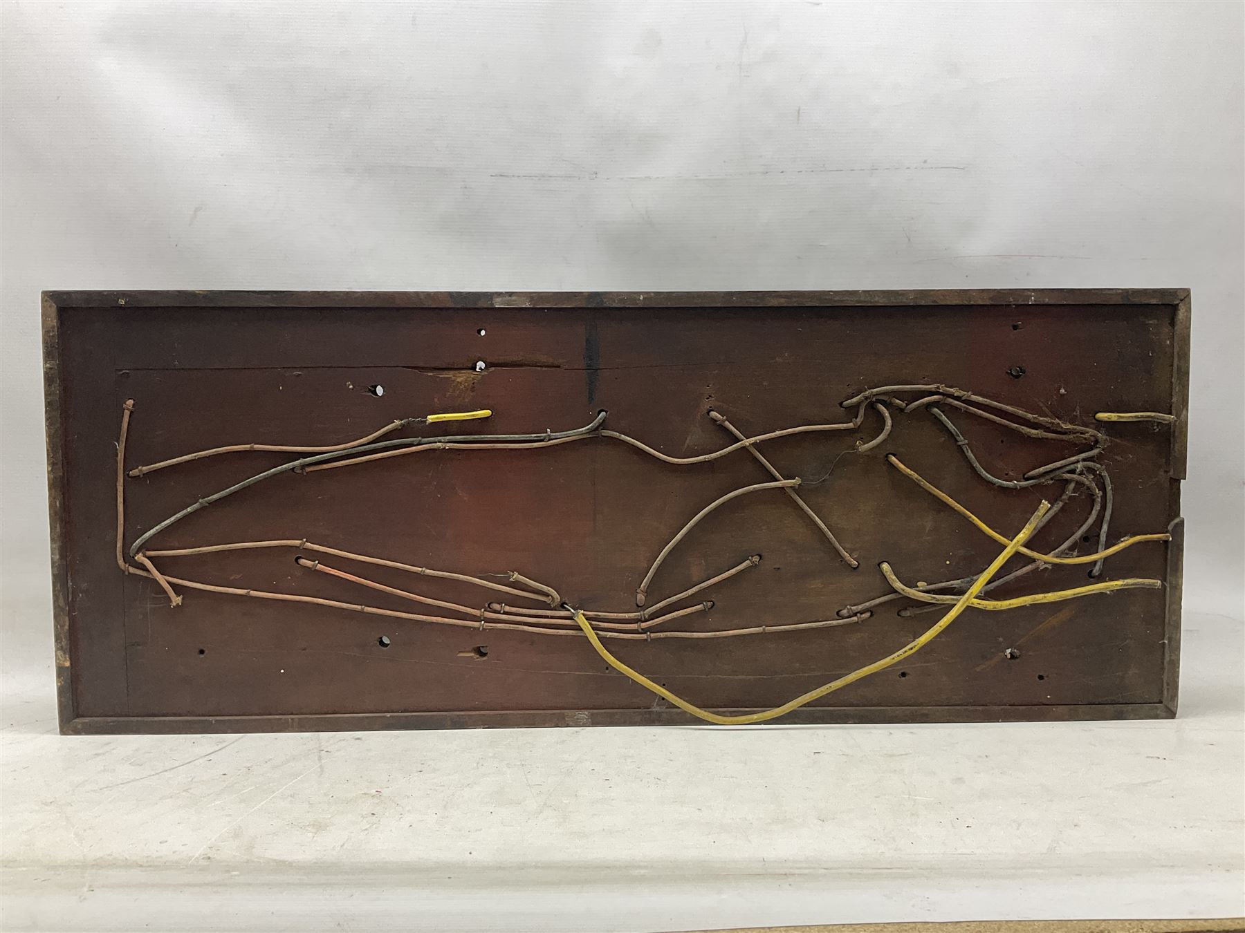 Railway  repeater signal box, with signals for train on line and arrival, H97cm