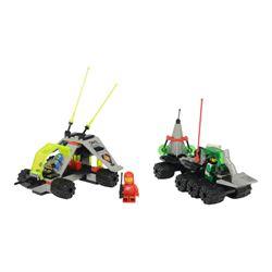 Eleven vintage Lego spaceships, comprising no. 6842 Shuttle Craft, no. 6879 Blizzard Baron, no. 6877 Vector Detector, no. 6880 Surface Explorer, no. 6852 Sonar Security, no. 897-1 Mobile Rocket Launcher, no. 6847 Space Dozer, no. 6834 Celestial Sled, no. 6846 Tri-Star Voyager, no. 6829 Radon Rover and no. 6815 Hovertron, all built with minifigures