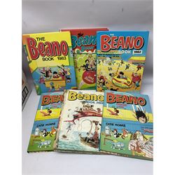 Ekco transistor portable radio, Kodak Brownie Cresta camera in case, Castle & Co Hull binoculars in case, 1970s and later annuals to include Beano, 1926 The Picture Show annual, silver-plate etc