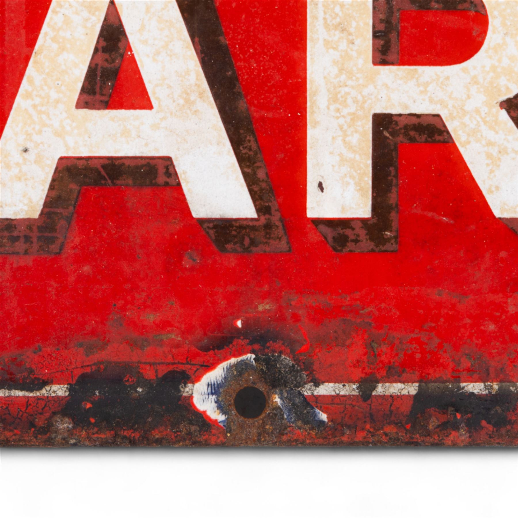 Grand Opera House Scarborough enamel sign, rectangular sign with white lettering and border on a red ground, H31cm, W107cm