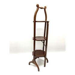 A three tier folding wooden cake stand, H90cm.