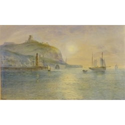  'Scarborough from the Sea', 19th/early 20th century watercolour signed by F Walters 29cm x 48.5cm  