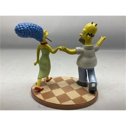 Six Coalport The Simpsons character figures, comprising limited edition 'The Family That Sits Together Fits Together' annual 2005, TS01 Two to Tango, The Gift of Maggie, Will Work For Duff, Yellow Girl Blues and Losing His Marbles, all boxed