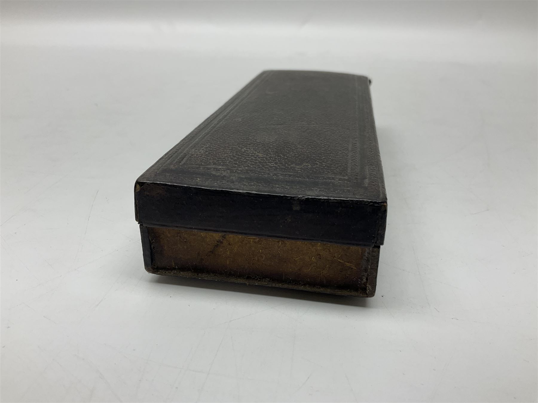 Late 19th/early 20th century boxwood and brass clinometer rule by Stanley, with inset magnetic compass, screw action protractor hinge divided to one degree with rise in inches per yard scale under, spirit level to one edge, marked 'W.F. Stanley Great Turnstile Holborn' with tables of distances, angles and thickness H16cm closed: in original leather covered case with instructions