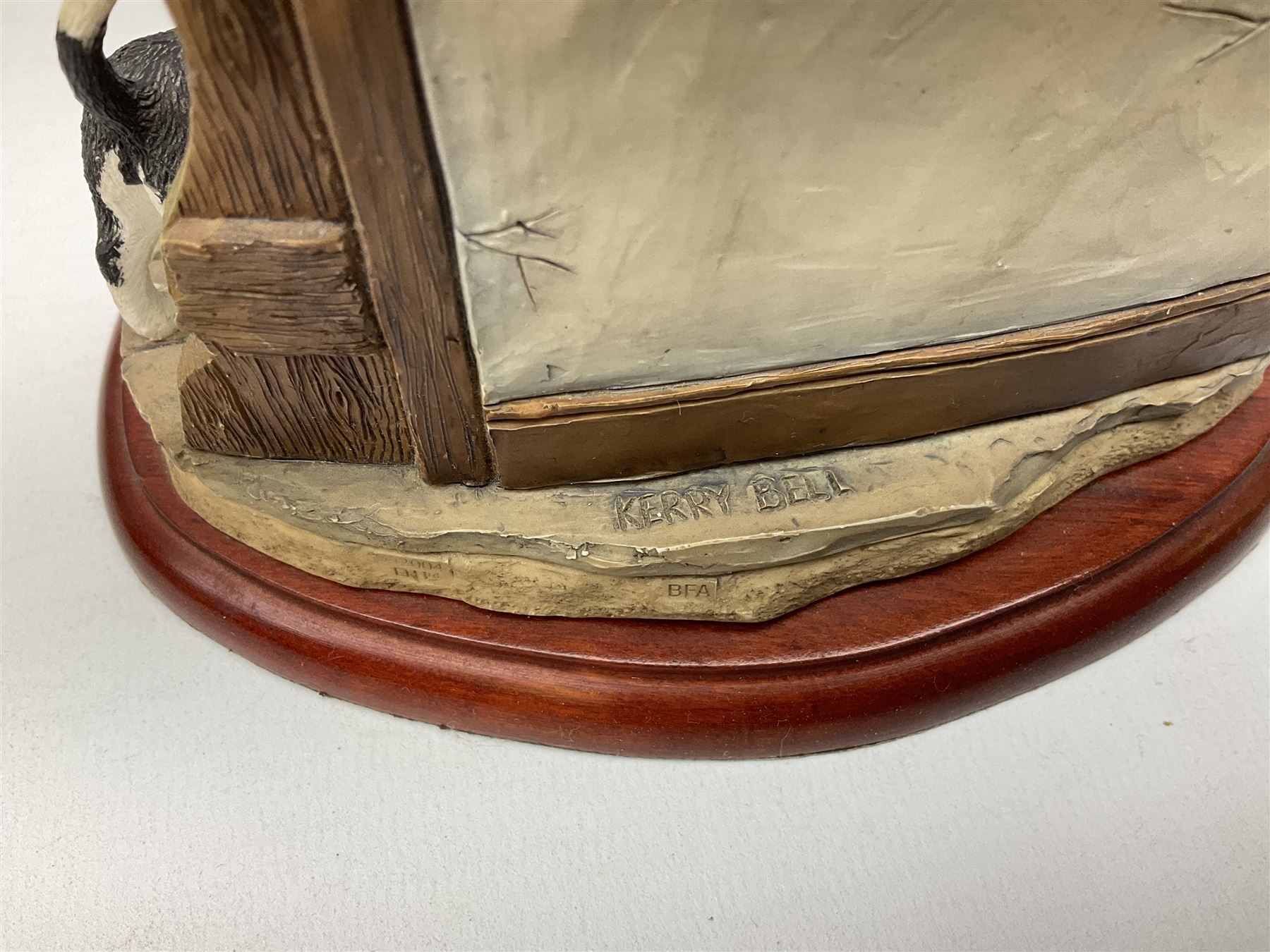 Border Fine Arts figures, to include Galloway Bull, A2692, Galloway Cow & Calf, A3790, Well Warmed, A1454, Found Safe, A0602 etc (7) 