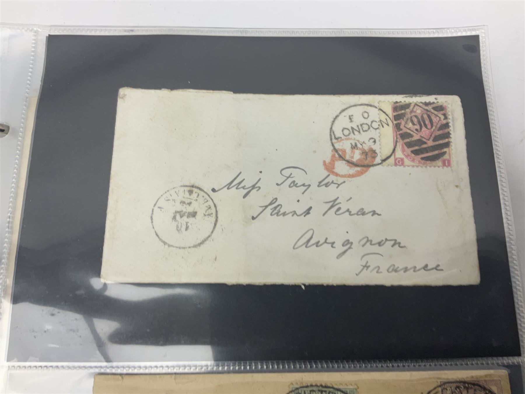 Postal history, including imperf penny reds on covers or entires, mourning cover, Cape of Good Hope overprinted postal stationary, pre-stamp items etc, housed in a ring binder folder