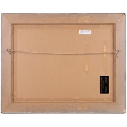 Joseph Pighills (British 1902-1984): 'Nab Hill and Nan Scar - Oxenhope', watercolour signed and dated '79, titled verso 25.5cm x 35cm; George 'Griff' Griffiths (British 1939-2017): 'Arthington Near Otley', watercolour signed, titled verso 22.5cm x 33.5cm (2)