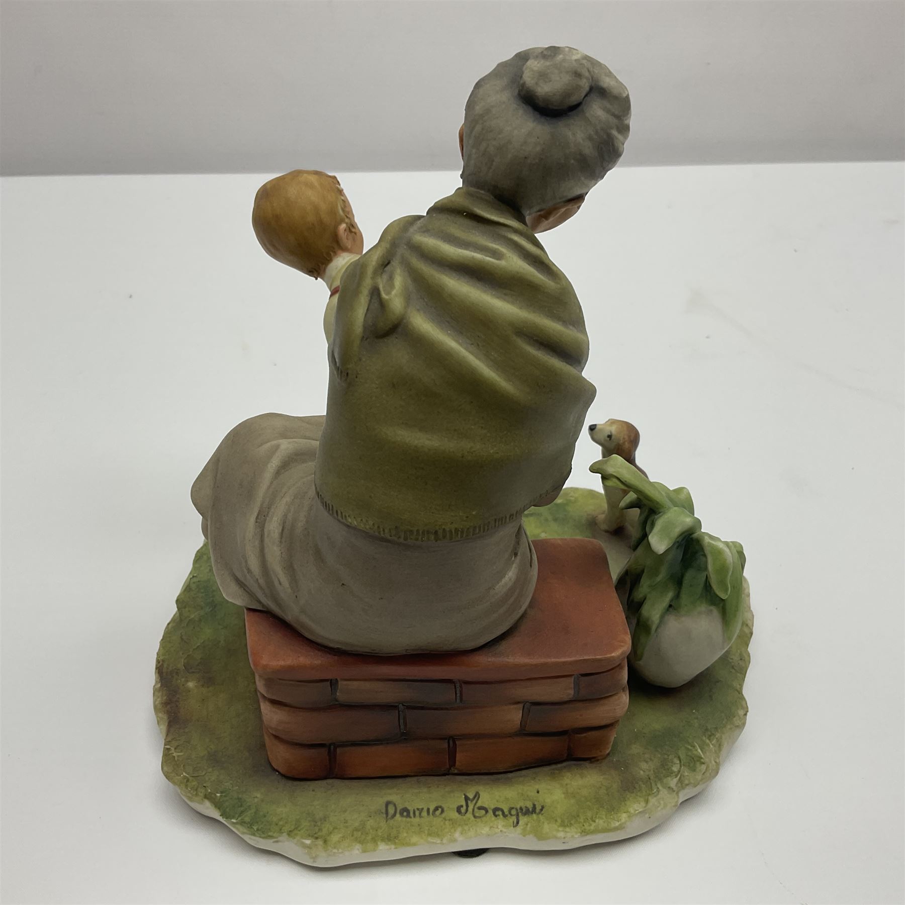 Capodimonte The Cheats, signed Zanella, together with another Capodimonte figure, H24cm  
