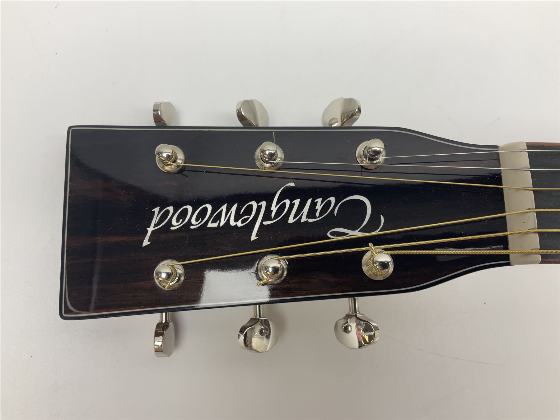 Tanglewood Dreadnought spruce and java wood acoustic guitar the three-piece back with mango spalted wood insert; in Faith hard carrying case; serial no.201147017 L103cm