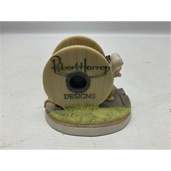 Thirteen Robert Harrop figures from the Beano Dandy collection, comprising Yo-Yo Collectors Piece 1996, Desperate Dan BD03, Cuthbert Cringeworthy BD08, Teach BD06, 'Erbert BD14, Toots BD12, Winston BD17, Fatty BD07, Dennis The Menace BD01, Dennis the Menace Fishing BD806, Sydney BD13, Wilfrid BD15 and Plug BD11