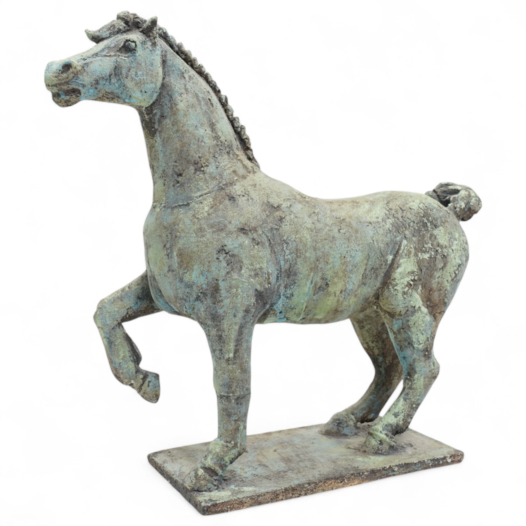Caroline Füglistaller (British/Swiss 1938-): 'Horse VII', ceramic stoneware sculpture unsigned H29cm
Provenance: The Stour Gallery