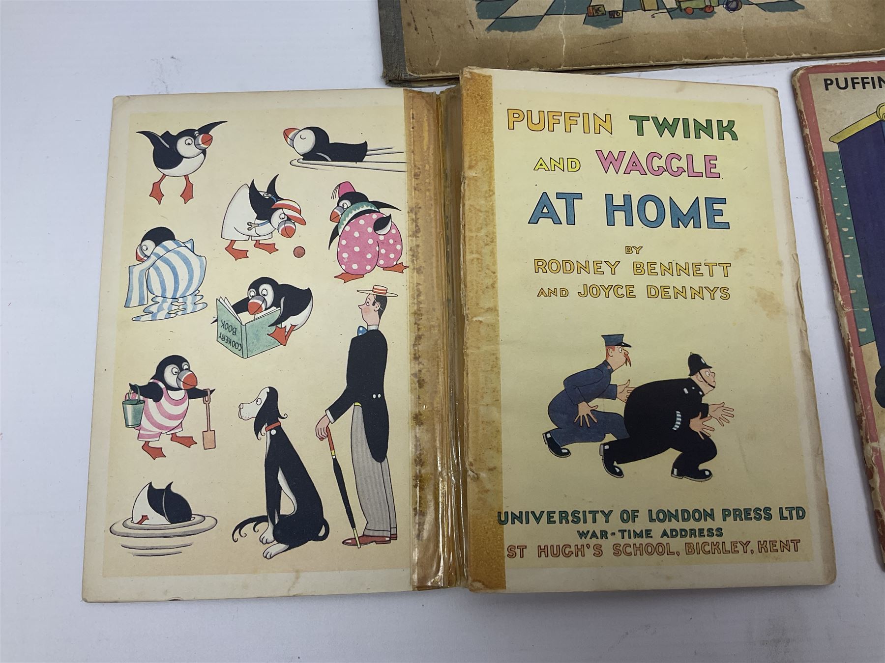 Joyce Dennys, Puffin Twink & Waggle 'at the seaside', 'at the fair' and 'at home', together with Susan Gladstone 'Bruno and His Friend Chimp' and L'Oiseau de Feu (Firebird) 'Scheherazade'