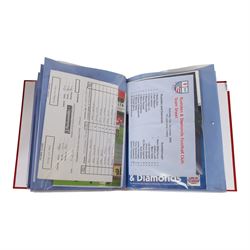 Comprehensive collection of approximately two hundred and thirty Scarborough FC football programmes for the 2003/04, 2004/05, 2005/06 and 2006/07 seasons, all filed within eight dedicated Scarborough FC red Home and Away binders